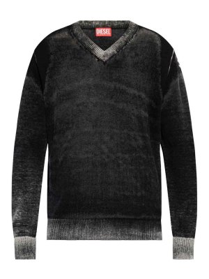 DIESEL: U-Boot-Ausschnitt - U-Boot-Pullover - Schwarz