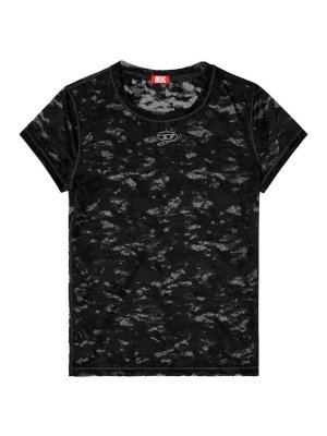 DIESEL: Escotes barcos - Suéter Con Escote Barco - Negro