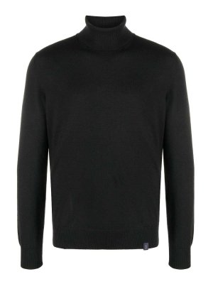 FAY: U-Boot-Ausschnitt - U-Boot-Pullover - Schwarz