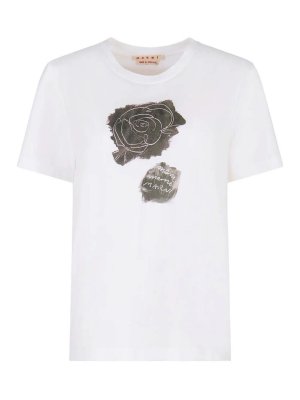 Marni: t-shirts - Logo T-Shirt