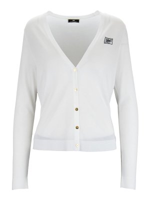 ELISABETTA FRANCHI: Cárdigans - Cárdigan - Crema