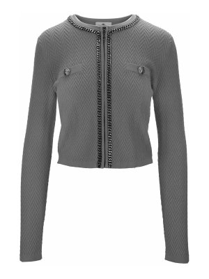 ELISABETTA FRANCHI: Cárdigans - Cárdigan - Gris