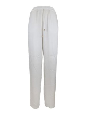 ELISABETTA FRANCHI: カジュアルトラウザー - カジュアルパンツ - クリーム