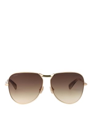 Max Mara: サングラス - サングラス - 金