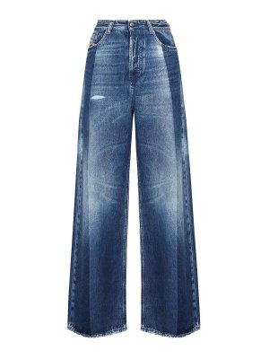 DIESEL: Jeans évasés - Jean Bootcut - Bleu