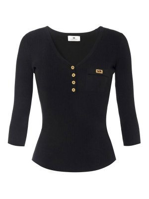 ELISABETTA FRANCHI: Pull col rond - Pull Col Rond - Noir