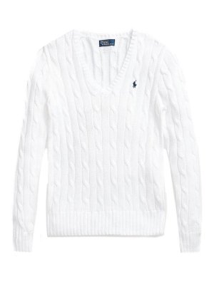 POLO RALPH LAUREN: maglia collo a v - Maglione