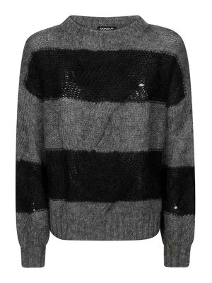 DONDUP: Strickpullover mit Rundhalsausschnitt - Rundhalspullover - Grau