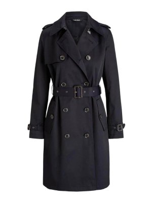 LAUREN RALPH LAUREN: トレンチコート - トレンチコート - ブルー