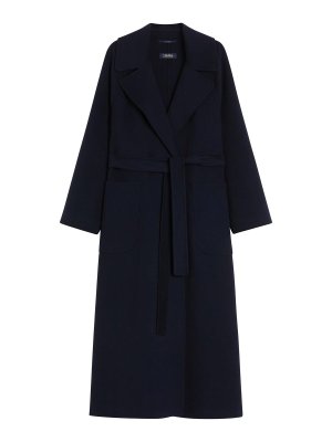 S MAX MARA: short coats - S Max Mara Cappotto Doris Blu