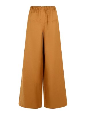 Max Mara: casual trousers - Onore Brown Linen Blend Trousers
