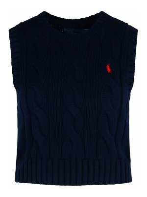 POLO RALPH LAUREN: vests - Blue Cotton Vest