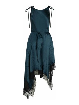 Acne Studios: cocktail dresses - Petrol Blue Acetate Dress