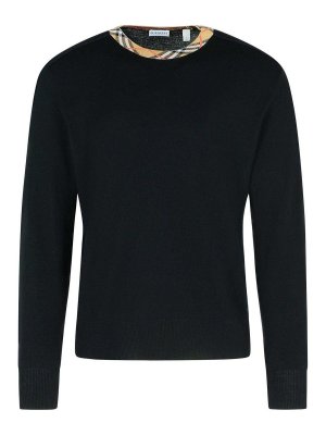 BURBERRY: crew necks - Michael Black Wool Sweater