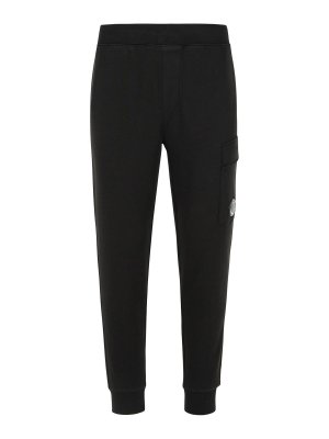 C.P. COMPANY: pantaloni casual - Pantaloni di cotone nero jogger