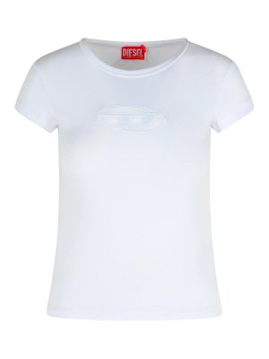 DIESEL: t-shirt - T-shirt di cotone bianco