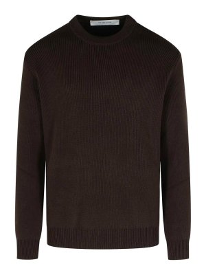 GOLDEN GOOSE: Strickpullover mit Rundhalsausschnitt - Rundhalspullover - Braun