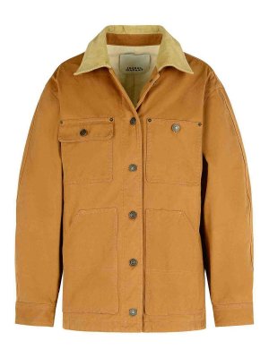 ISABEL MARANT: casual jackets - Ninon Cotton Cognac Jacket