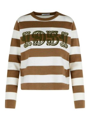 Max Mara: crew necks - Viterbo Virgin Wool Hazelnut Sweater