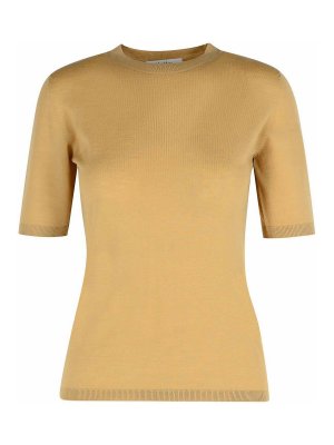 Max Mara: crew necks - Gerico Sand Virgin Wool Sweater