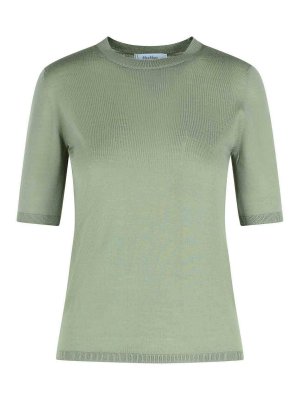 Max Mara: Suéteres con cuello pico - Suéter Cuello Redondo - Verde