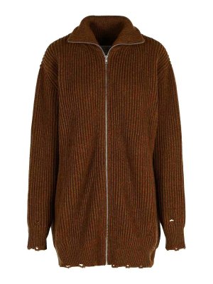 MM6 MAISON MARGIELA: Pull col rond - Pull Col Rond - Marron