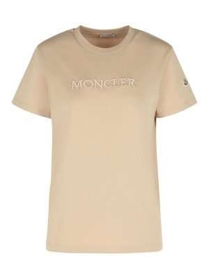 MONCLER: Camisetas - Camiseta - Beis