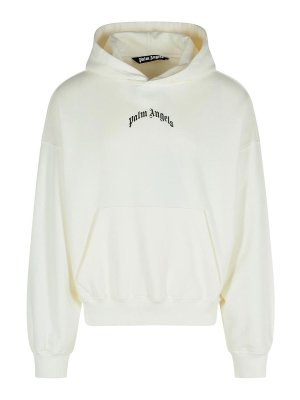 Palm Angels: Sweatshirts & Sweaters - White Cotton Sweatshirt