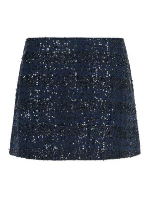 ROTATE Birger Christensen: mini skirts - Dark Blue Polyester Miniskirt
