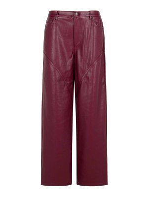 ROTATE Birger Christensen: pantaloni casual - Pantaloni poliestere bordeaux