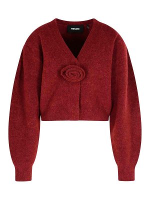 ROTATE Birger Christensen: Cardigans - Cardigan - Dunkelrot