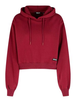 ROTATE Birger Christensen: Sweatshirts & Sweaters - Burgundy Cotton Sweatshirt