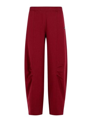 ROTATE Birger Christensen: pantaloni casual - Pantalo in cotone bordeaux