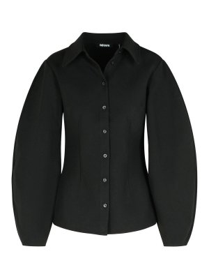 ROTATE Birger Christensen: camicie - Camicia in poliestere nero