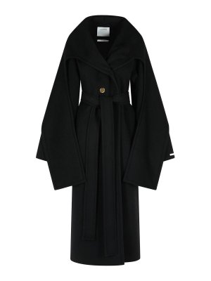 SPORTMAX: short coats - Baldo Black Virgin Wool Coat