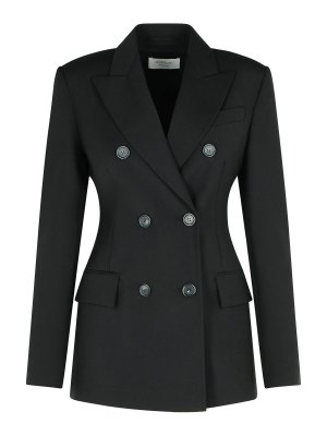 SPORTMAX: blazers - Adamo Black Virgin Wool Blazer