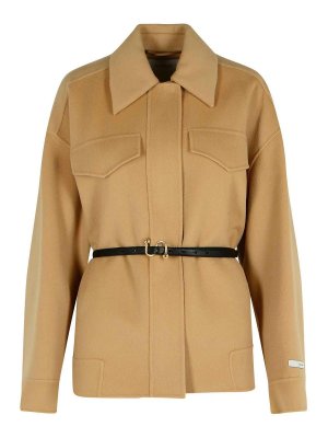 SPORTMAX: casual jackets - Cantore Camel Virgin Wool Jacket