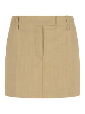 ミニスカート STELLA MCCARTNEY Women Mini Skirts 6300593CJ301 2742 Beige Stella McCartney - Wool mini skirt Beige - The Corner