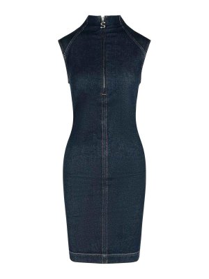 SPORTMAX: short dresses - Cerea Dark Blue Cotton Dress