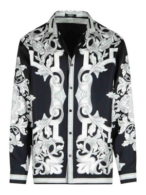 VERSACE: shirts - Two-Tone Silk Shirt