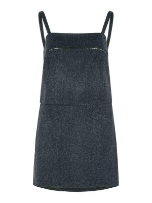 Max Mara: short dresses - Leale Grey Virgin Wool Dress