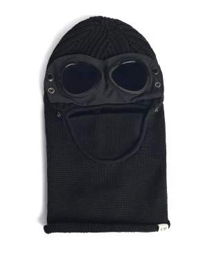 C.P. COMPANY: hats & caps - Black Wool Balaclava