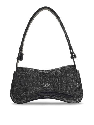 DIESEL: cross body bags - Play Black Denim Bag