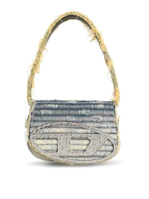 DIESEL: cross body bags - 1Dr Light Blue Denim Bag
