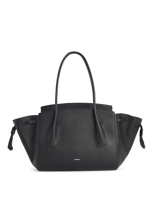 JIL SANDER: cross body bags - Small  Black Leather Bag