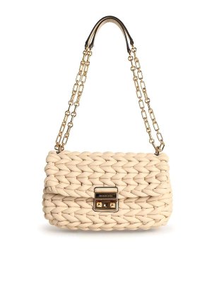 MICHAEL KORS: cross body bags - Tribeca Bag In Braided Leather
