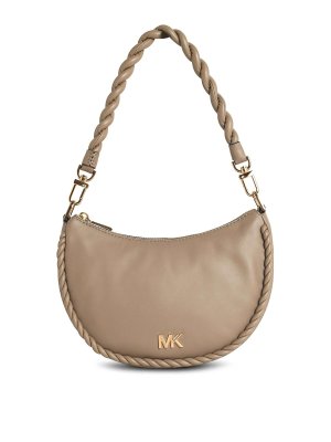 MICHAEL KORS: borse a tracolla - Borsa in pelle grigia di kyla