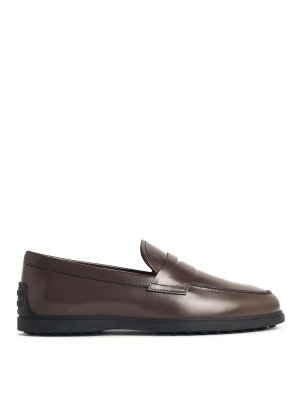TOD'S: Loafers & Slippers - Brown Leather Loafers