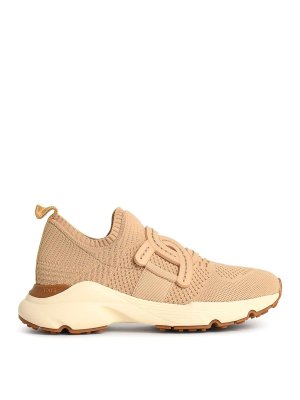 TOD'S: trainers - Kate Sneakers In Beige Technical Fabric
