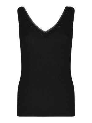 P.A.R.O.S.H.: Strickpullover mit Rundhalsausschnitt - Rundhalspullover - Schwarz